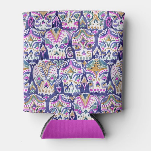 Carpe Diem Paarse Boho Sugar Skull Blikjeskoeler (Voorkant)