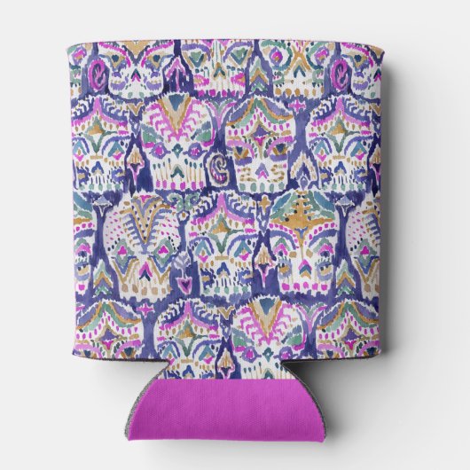 Carpe Diem Paarse Boho Sugar Skull Blikjeskoeler (Achterkant)