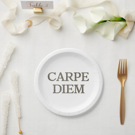 Carpe Diem papieren borden Papieren Bordje (Huwelijk)