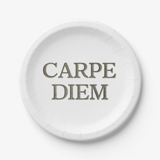 Carpe Diem papieren borden Papieren Bordje (Voorkant)