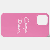 CARPE DIEM Pink White Typography Cool iPhone Case (Achterkant (horizontaal))