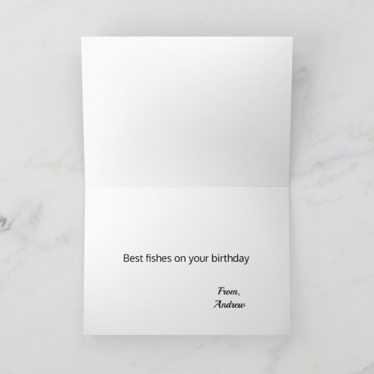 Carpe Diem Pond Fish Fun Foto van Birthday Kaart (Binnen)