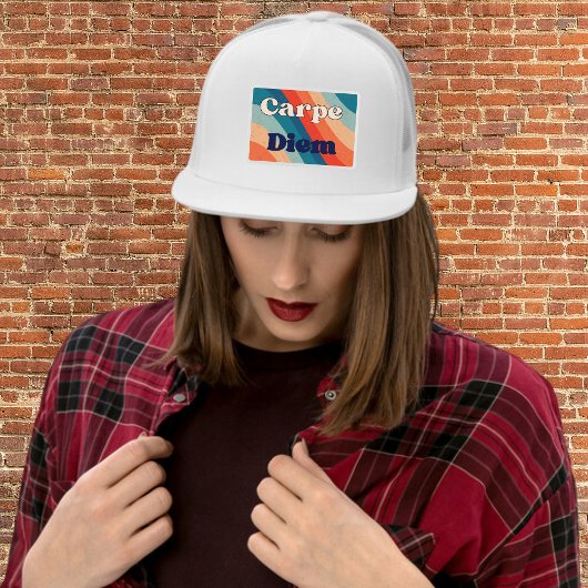 Carpe Diem Positieve Retro Trucker Hoed Trucker Pet