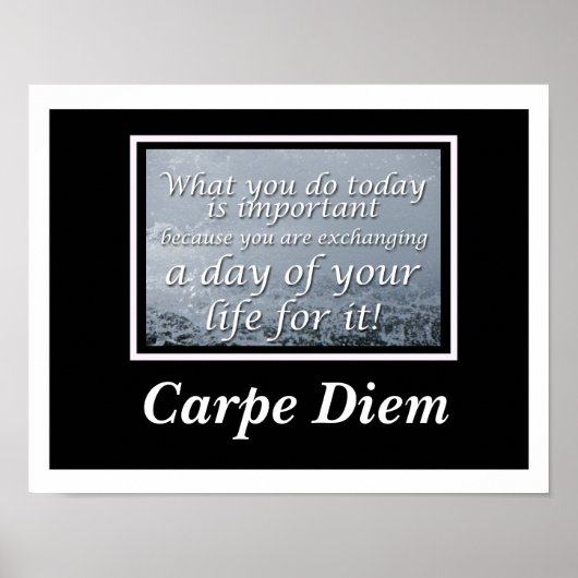Carpe Diem Poster (Voorkant)