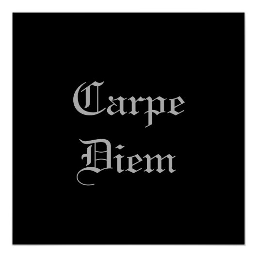 Carpe Diem Poster (Voorkant)