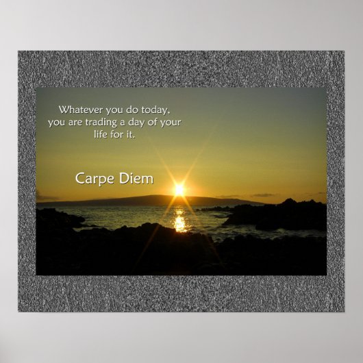 Carpe Diem Poster (Voorkant)