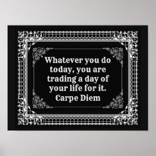 Carpe Diem Poster om in te kaderen