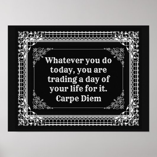 Carpe Diem Poster om in te kaderen (Voorkant)