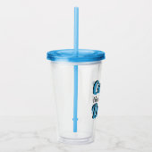 Carpe Diem Profanity Quote Blue Typography Acryl Drinkbeker (Rechts)