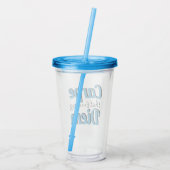 Carpe Diem Profanity Quote Blue Typography Acryl Drinkbeker (Achterkant)