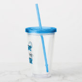 Carpe Diem Profanity Quote Blue Typography Acryl Drinkbeker (Links)