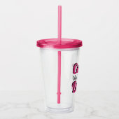 Carpe Diem Profanity Quote Pink Typografie Acryl Drinkbeker (Rechts)