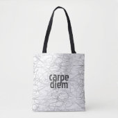carpe diem quote canvas tas abstract ontwerp (Voorkant)