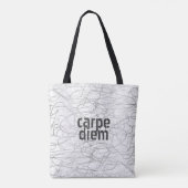 carpe diem quote canvas tas abstract ontwerp (Achterkant)