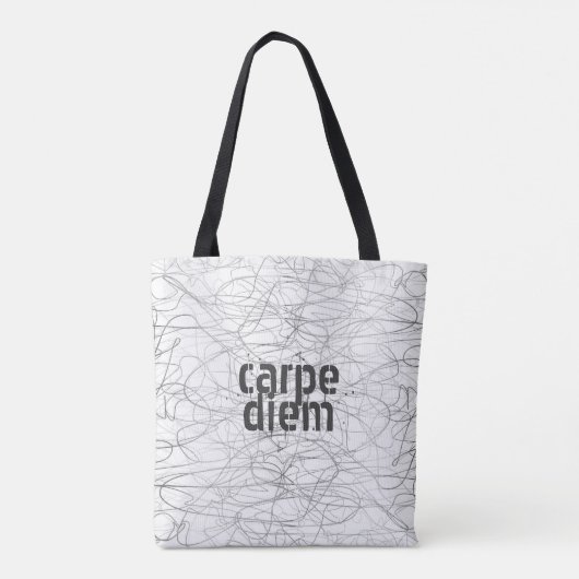 carpe diem quote canvas tas abstract ontwerp (Achterkant)