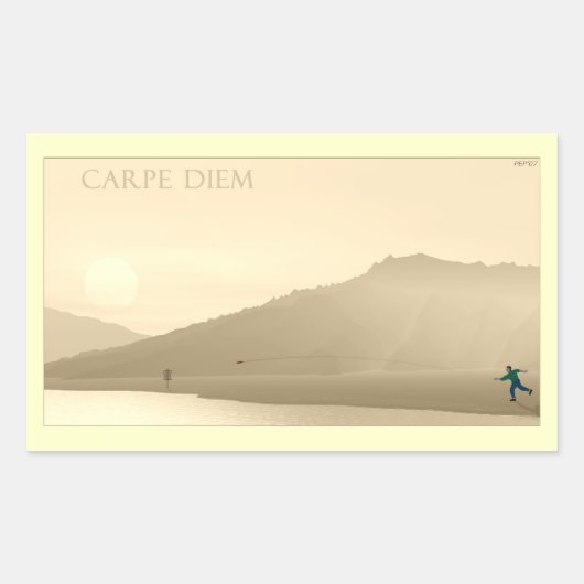 Carpe Diem Rechthoekige Sticker (Voorkant)