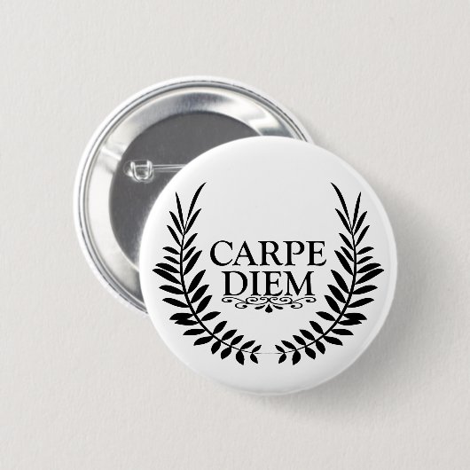 Carpe diem ronde button 5,7 cm (Voorkant /achterkant)