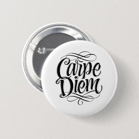 Carpe Diem Ronde Button 5,7 Cm (Voorkant /achterkant)