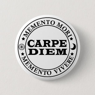 Carpe diem ronde button 5,7 cm