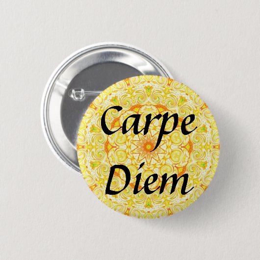 Carpe Diem Ronde Button 5,7 Cm (Voorkant /achterkant)
