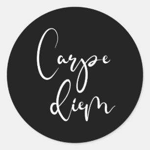 Carpe Diem Ronde Sticker
