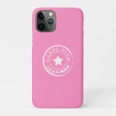 CARPE DIEM Roze Cool Text Hoesje-Mate iPhone Case (Achterkant)