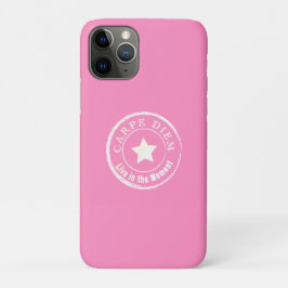 CARPE DIEM Roze Cool Text Hoesje-Mate iPhone Case