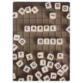Carpe Diem Scramble Letter Tegels Klembord (Achterkant)