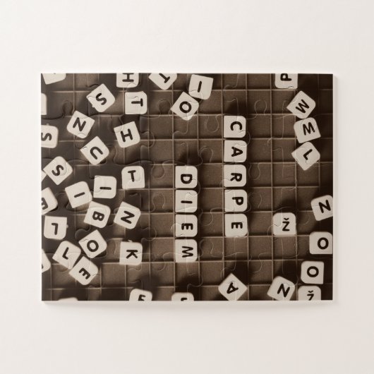 Carpe Diem Scramble Letter Tegels Legpuzzel (Horizontaal)