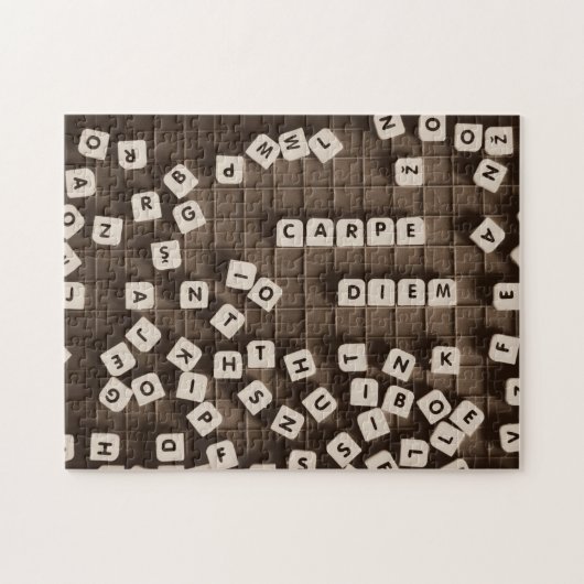 Carpe Diem Scramble Letter Tegels Legpuzzel (Horizontaal)