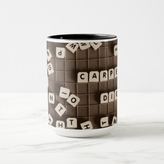 Carpe Diem Scramble Letter Tegels Mok (Midden)