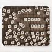 Carpe Diem Scramble Letter Tegels Muismat (Voorkant)
