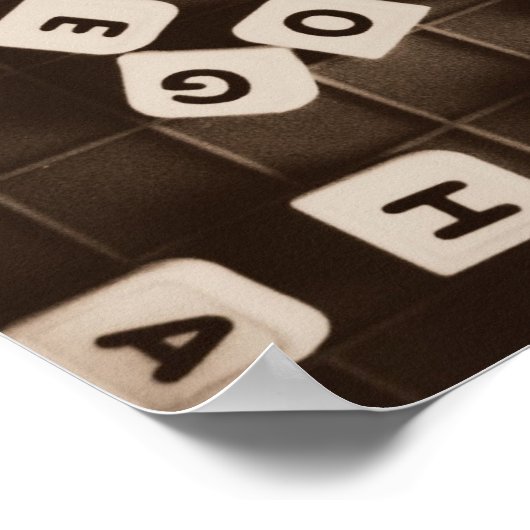 Carpe Diem Scramble Letter Tegels Poster (Hoek)