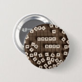 Carpe Diem Scramble Letter Tegels Ronde Button 5,7 Cm (Voorkant /achterkant)