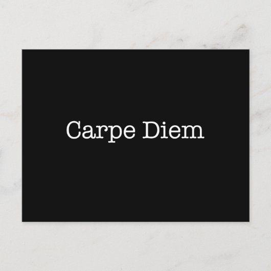 Carpe Diem Seize de Dag Citaat - Citaten Briefkaart (Voorkant)