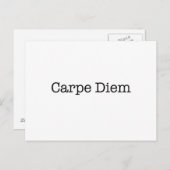Carpe Diem Seize de Dag Citaat - Citaten Briefkaart (Voorkant / Achterkant)
