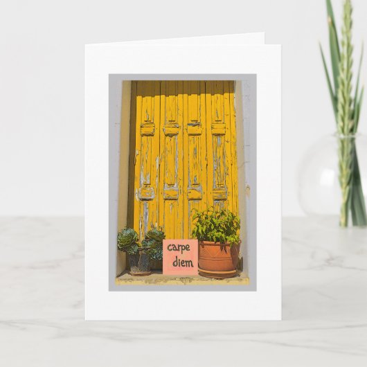 CARPE DIEM/SEIZE DE DAG /HAPPY BIRTHDAY KAART (Voorkant)