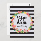 Carpe Diem / Seize het dagcitaat Briefkaart (Voorkant / Achterkant)
