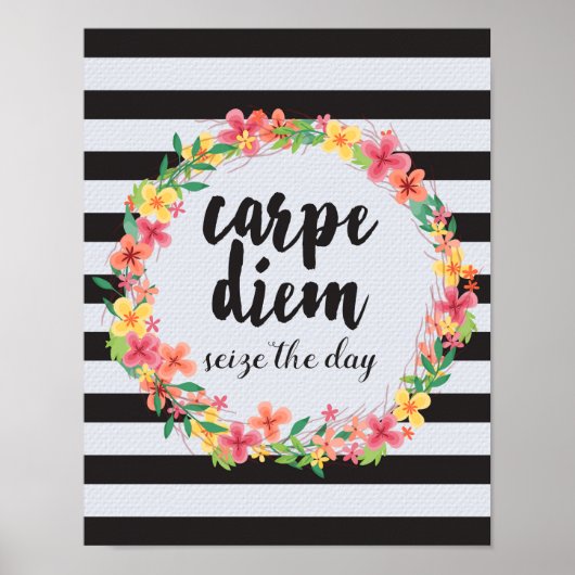 Carpe Diem / Seize het dagcitaat Poster (Voorkant)