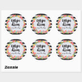 Carpe Diem / Seize het dagcitaat Ronde Sticker (Vel)