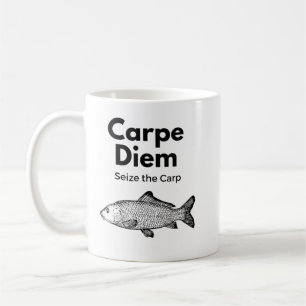 Carpe Diem Seize the Carp Vist Shirt, Funny Koffiemok