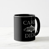 Carpe Diem Seize the Day Carp fish Procrastiner Mok (Voorkant rechts)