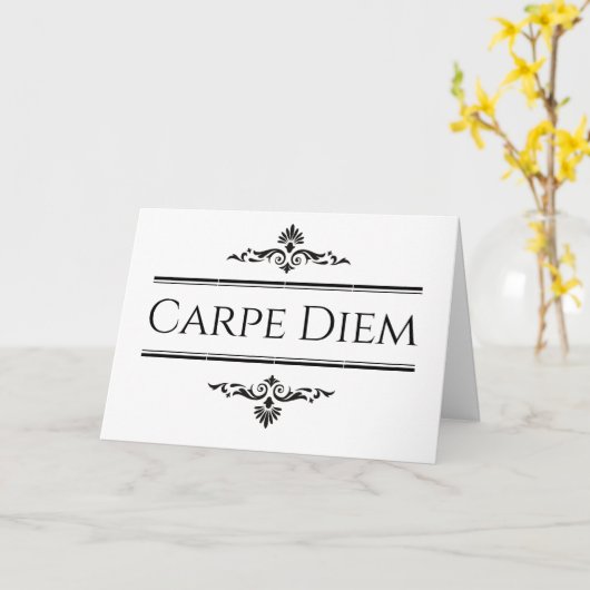 Carpe Diem Seize the Day Kaart (Gele Bloem)