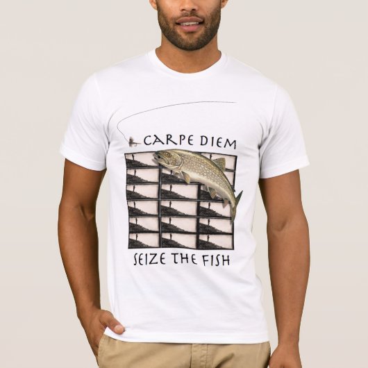 Carpe Diem Seize the Fish T-Shirt (Voorkant)