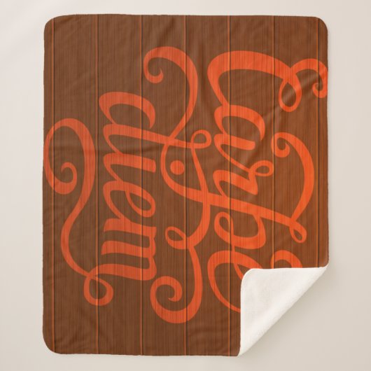 Carpe Diem' Sherpa Deken (Voorkant)