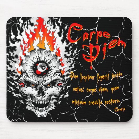 Carpe Diem Skull Muismat (Voorkant)