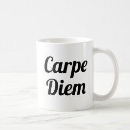 Carpe Diem | Slogan-Mok | handgeschreven typologie Koffiemok