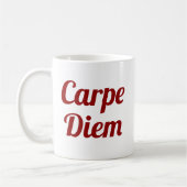 Carpe Diem | Slogan-Mok | handgeschreven typologie Koffiemok (Links)