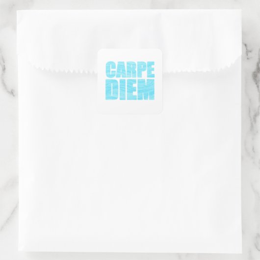 Carpe Diem Square Sticker (Tas)