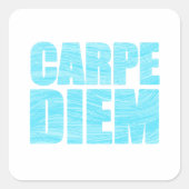Carpe Diem Square Sticker (Voorkant)